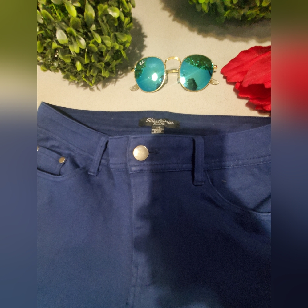 STREETWEAR SOCIETY Beau jegging long bleu foncé, poches latérales et arrières - Picture 4 of 7